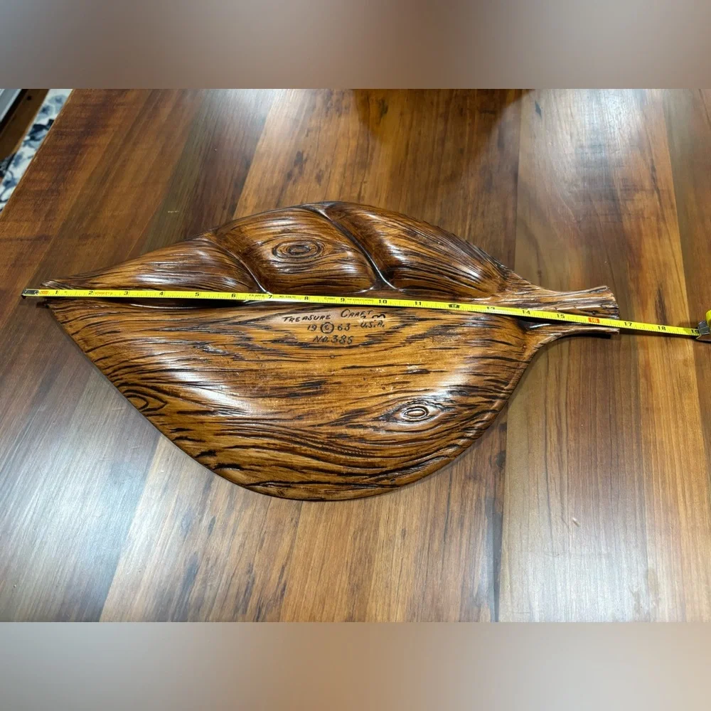 1960’s Treasure Craft USA MCM Leaf Snack Dish